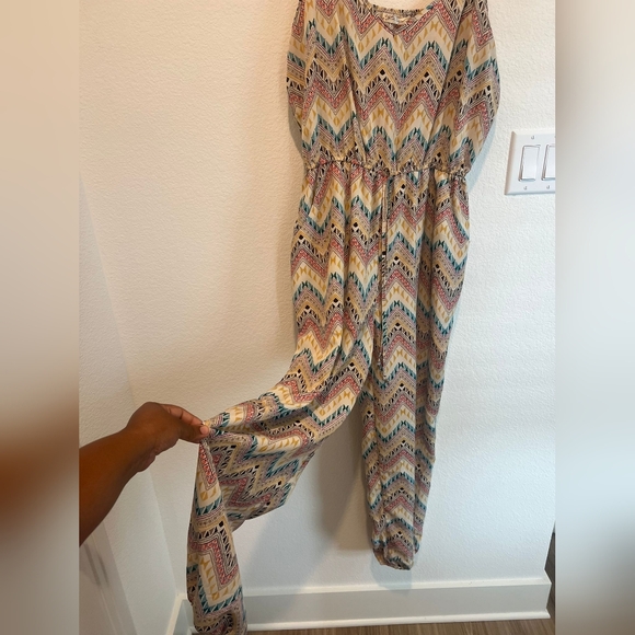 Liberty Love Multicolor Chevron Jumpsuit - Picture 6 of 7